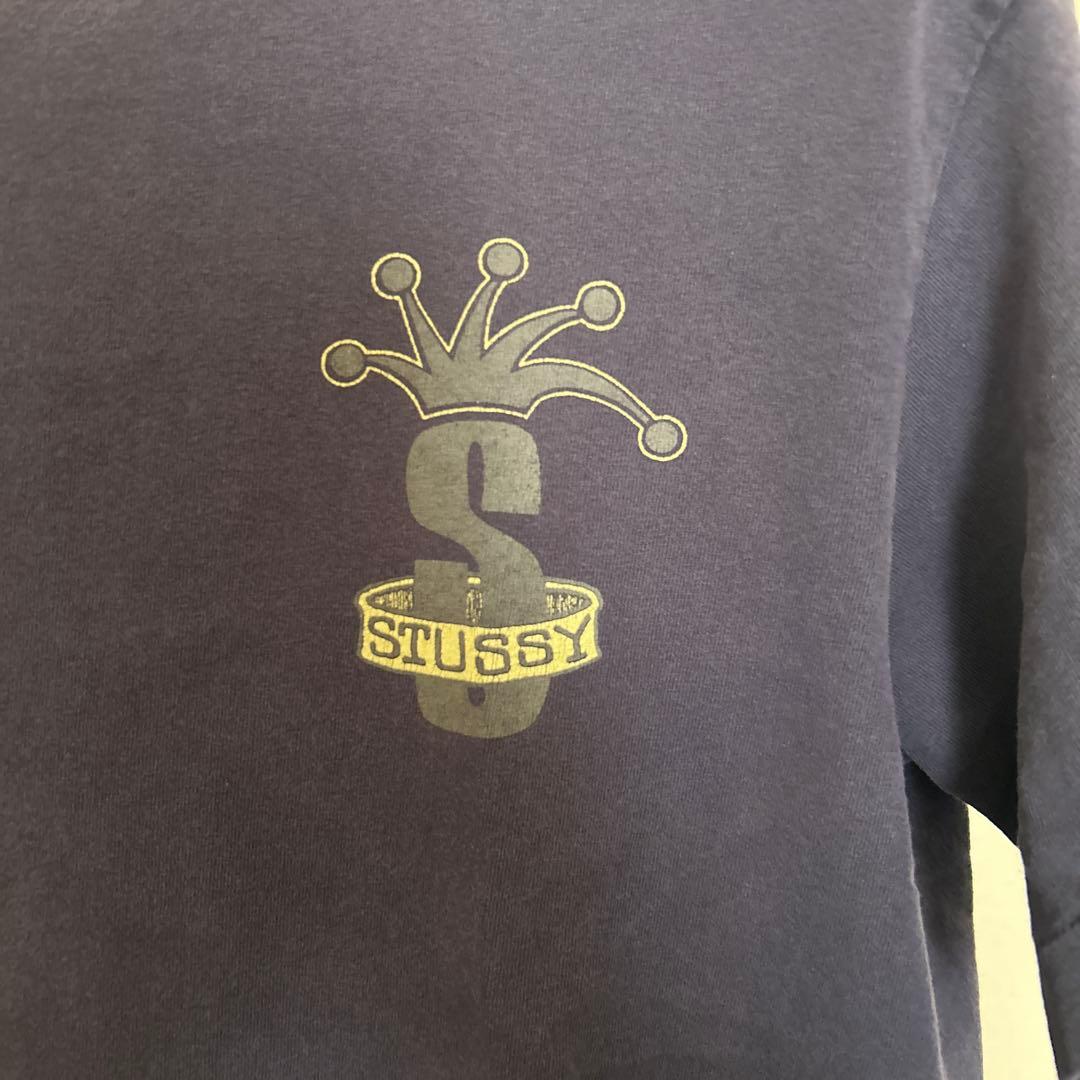 黒タグ レア Old Stussy オールド ステューシー Tシャツ Sクラウン