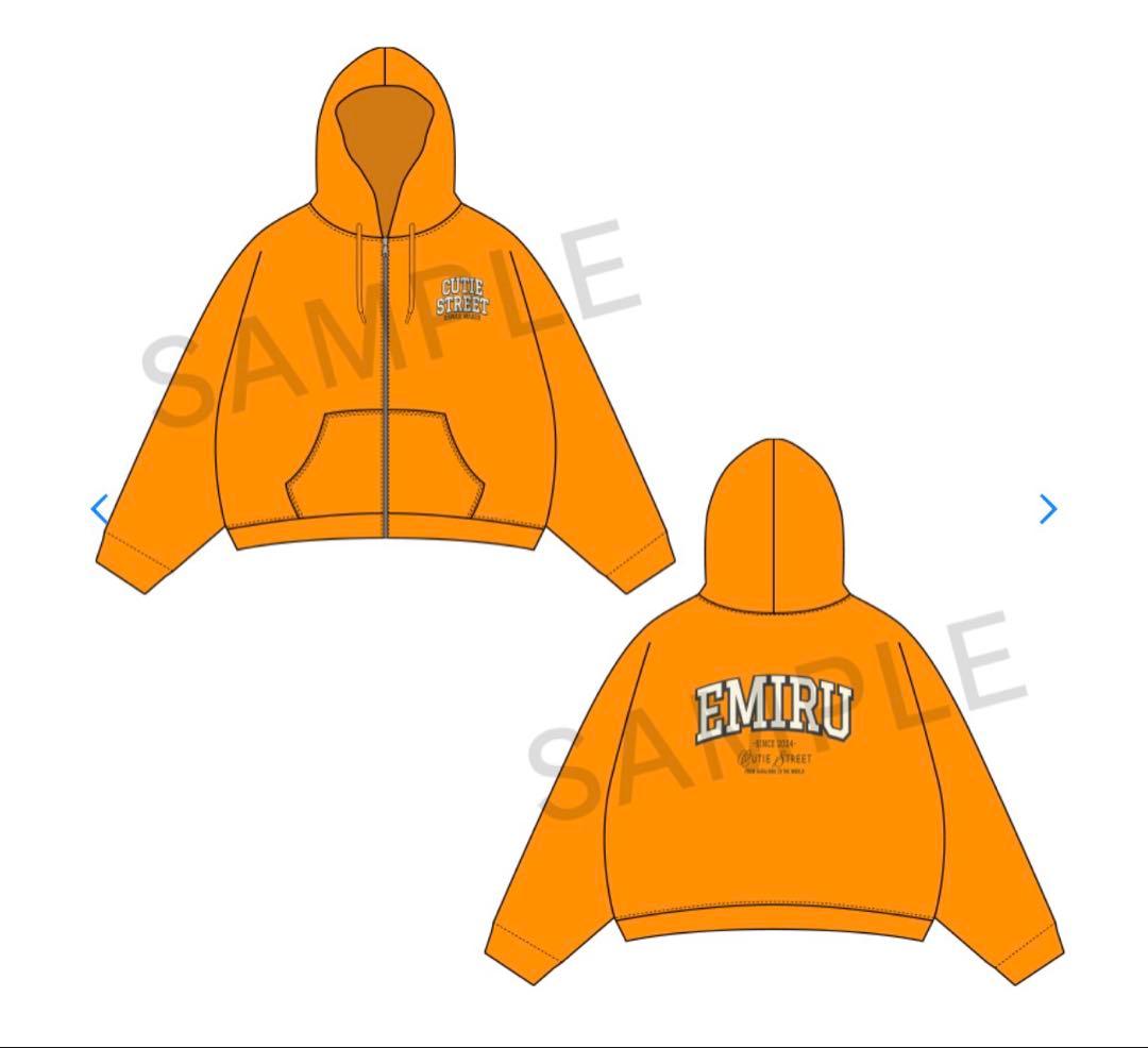 CUTIE STREET OSHI API Zip-up hoodie 川本笑瑠