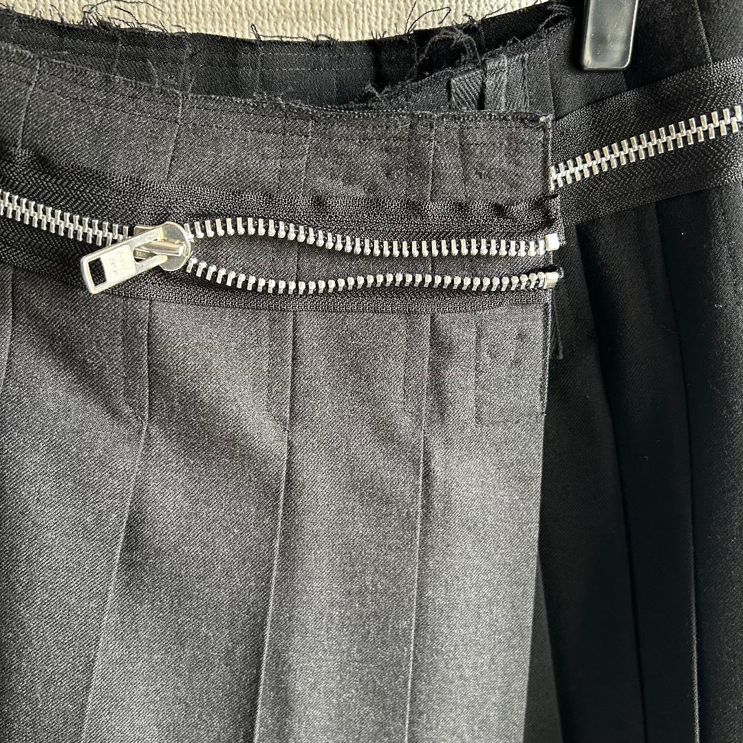 トリココムデギャルソン ウール 巻きプリーツスカート 膝丈　Sサイズ