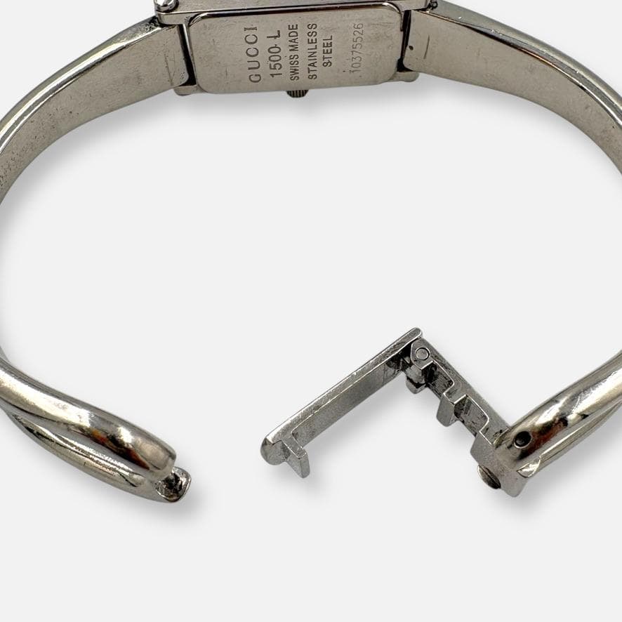 希少✨GUCCI 1500L シルバー バングルウォッチ 腕時計 レディース