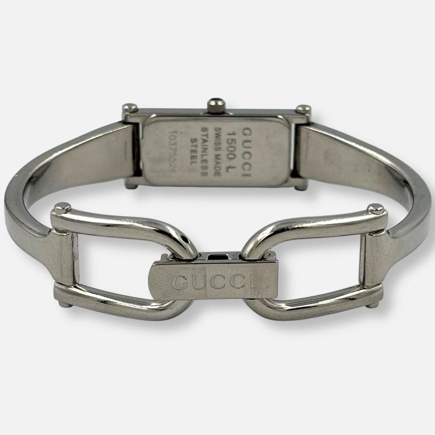 希少✨GUCCI 1500L シルバー バングルウォッチ 腕時計 レディース