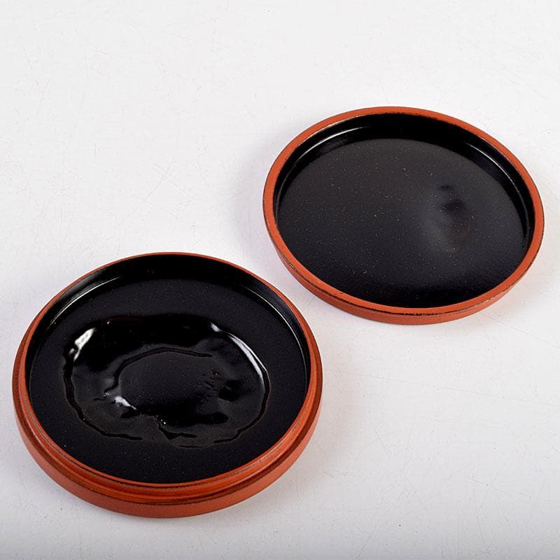 茶道具　根来塗　竹禪作　竹香合　共布共箱　Z　8906