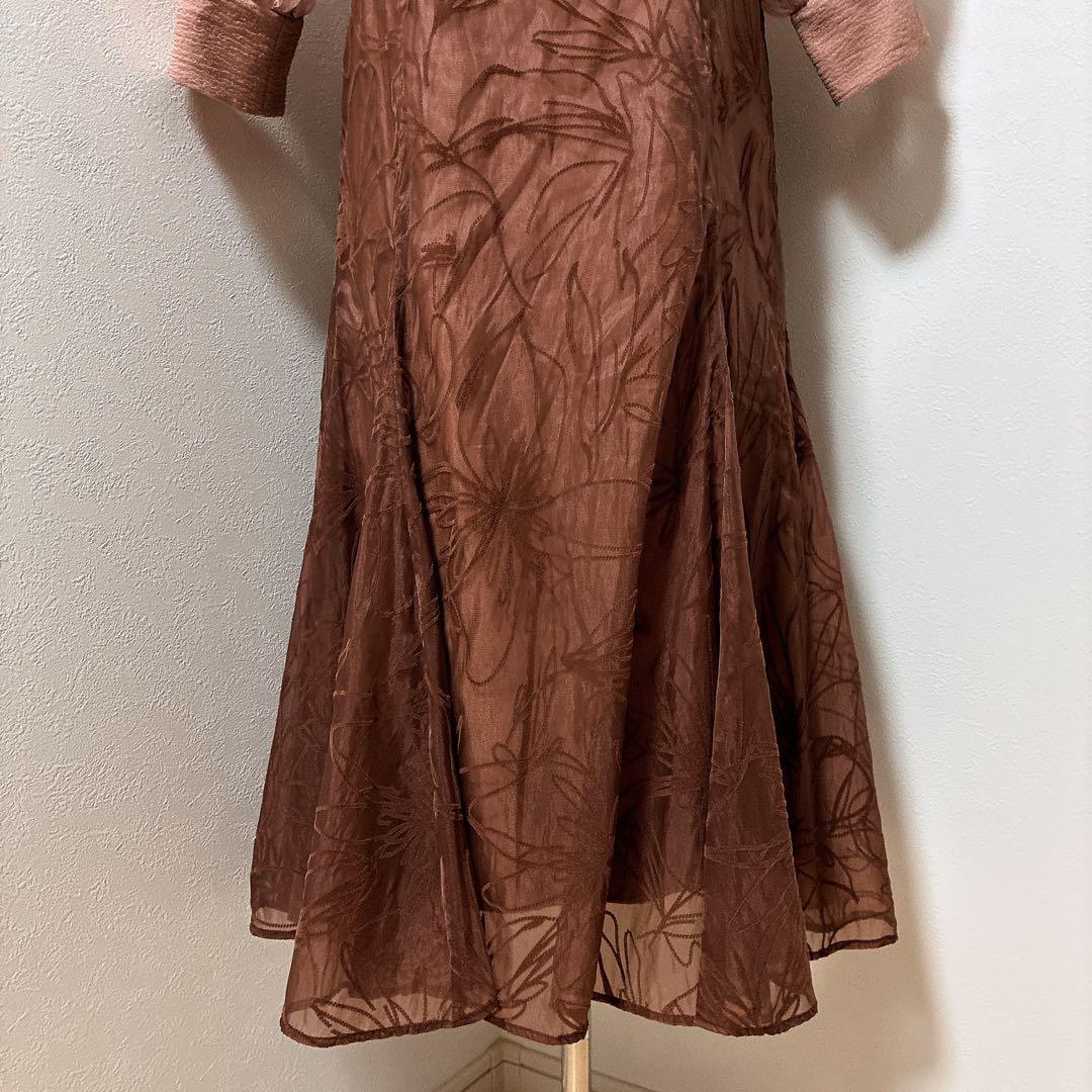 kanaカナ　nianaブラウン　ボウタイリボンボレロキャミワンピセットドレス