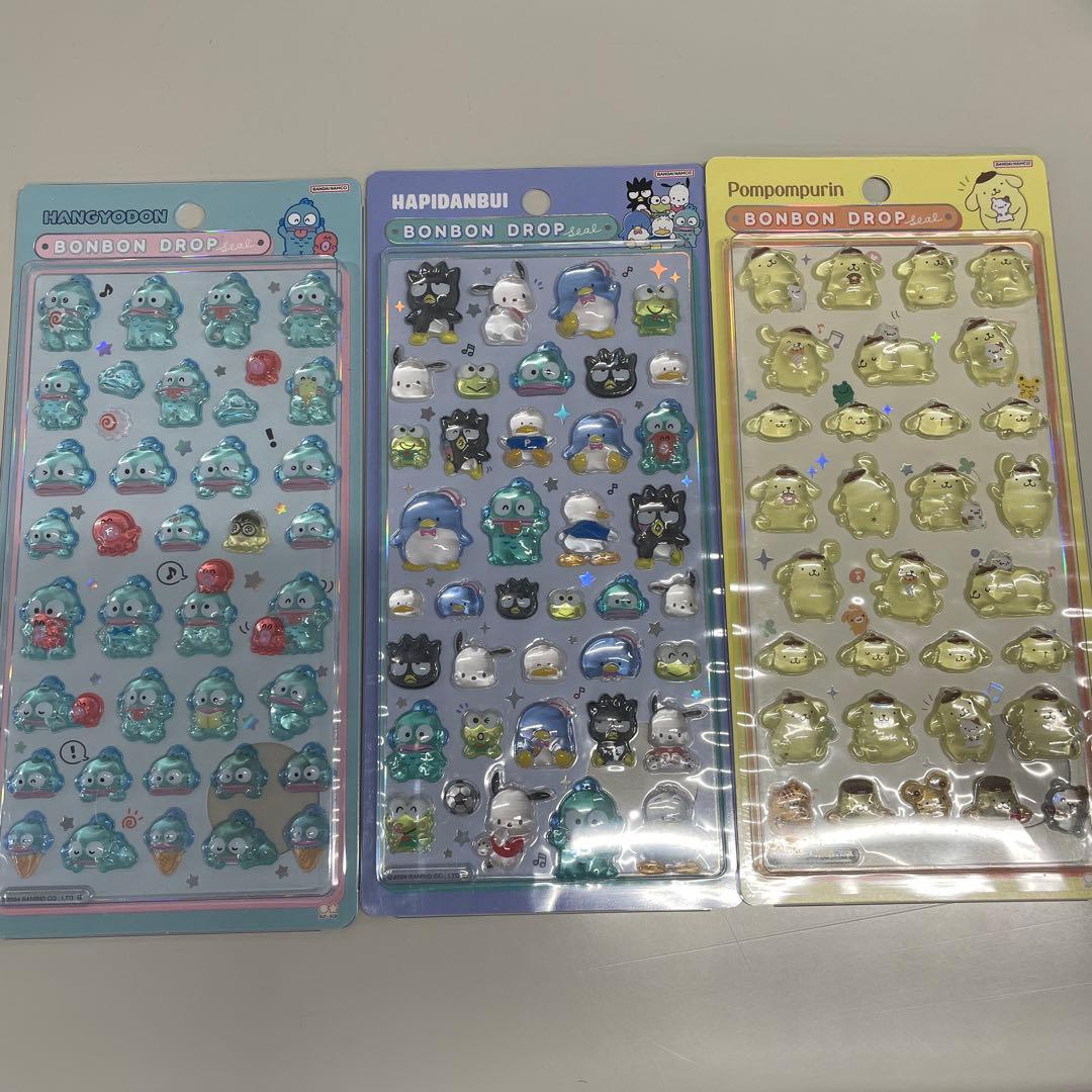 ボンボンドロップシール　サンリオ　第一弾　ハンギョドンポムポムプリンはぴだんぶい
