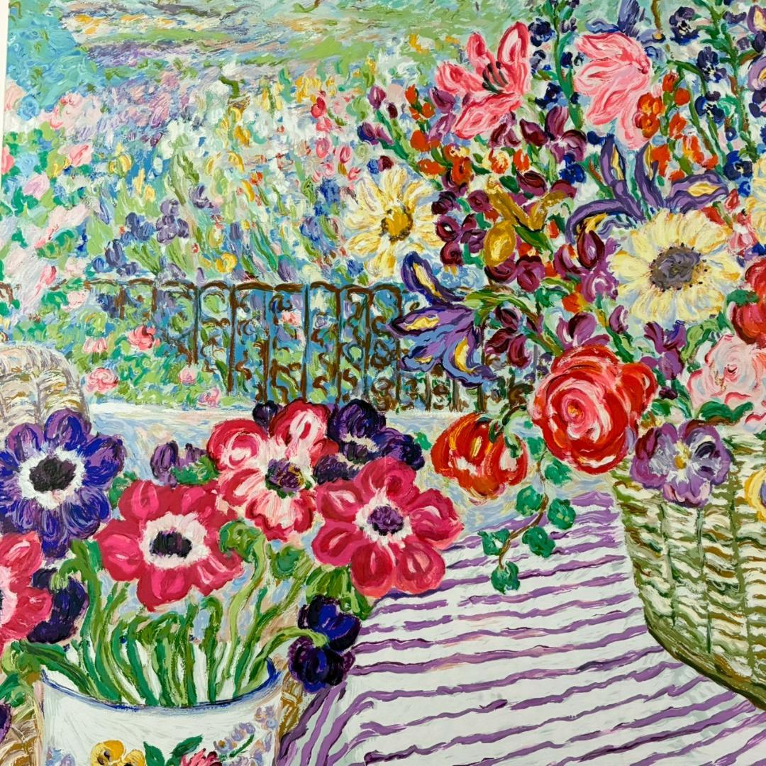 レスリー・セイヤー「ガーデン・ロマンス」シルクスクリーン 大作 直筆サイン入