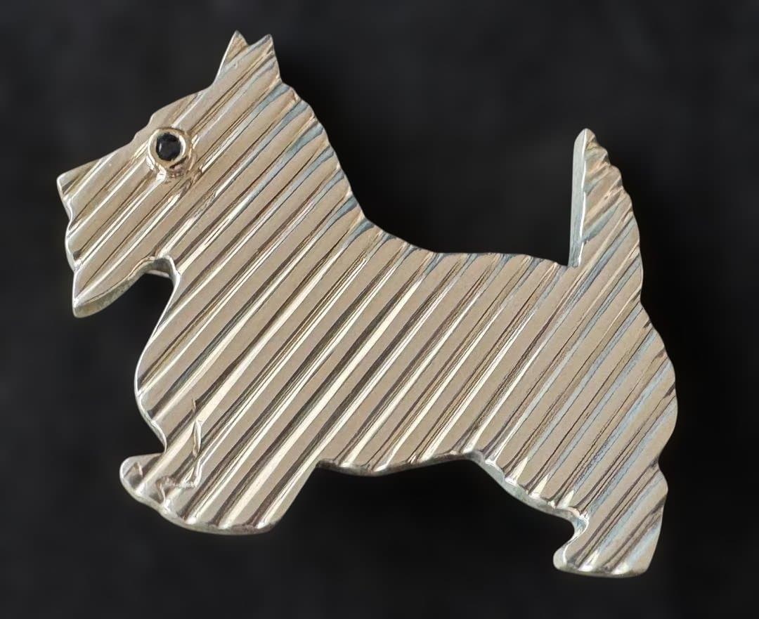 Tiffany & Co. ティファニー　サファイヤ入りテリア ブローチ