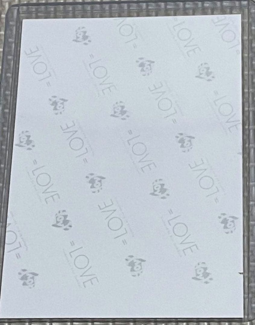 大場花菜　直筆　チュウ　コメントあり　ラブソング