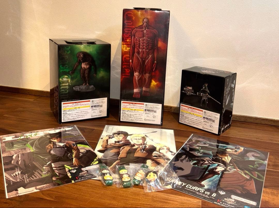 進撃の巨人1番くじラストワン、A賞,Ｂ賞,おまけ付き