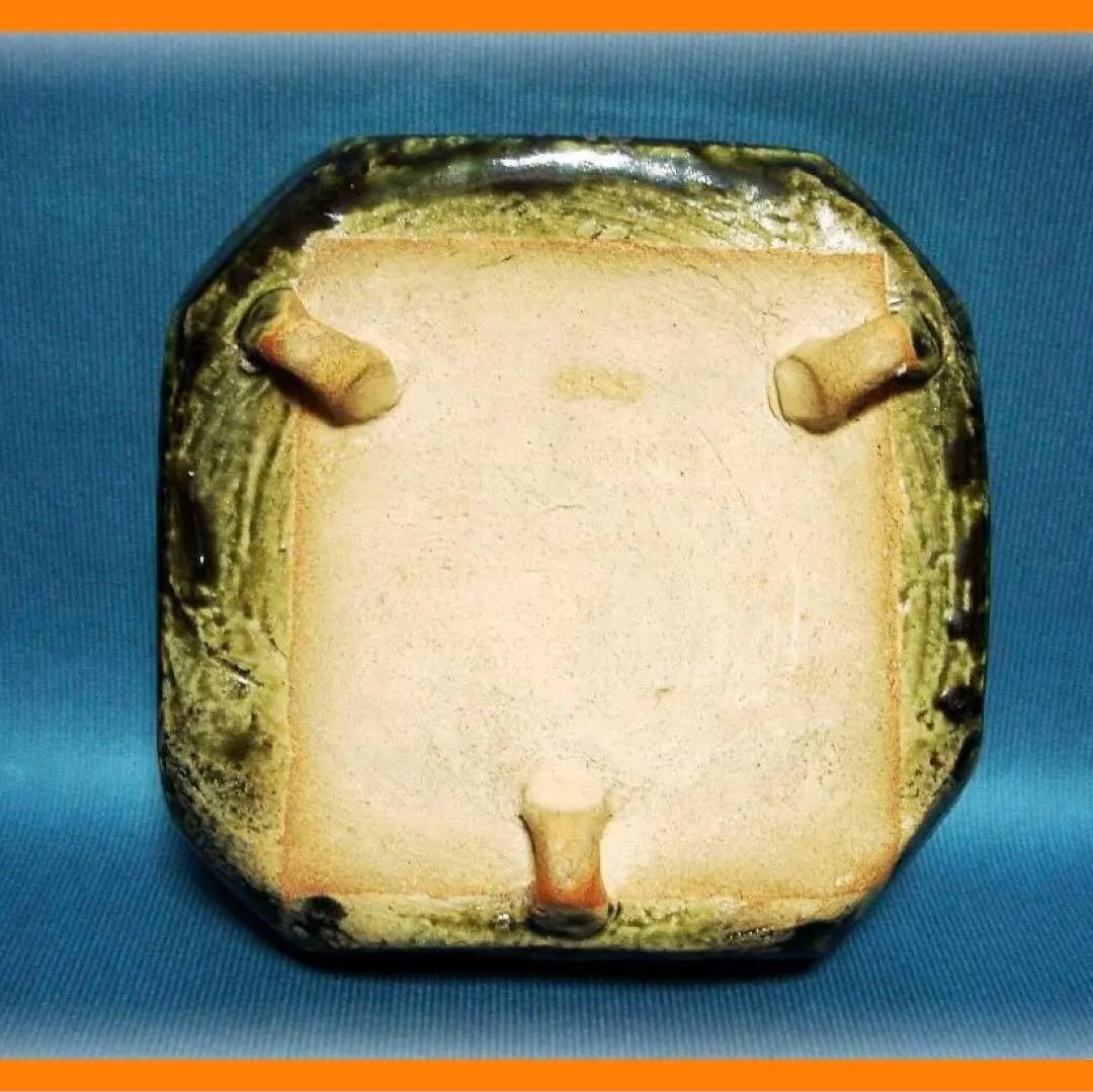 329『織部 四方隅切型 鉢』　/骨董品 古美術 古玩 アンティーク