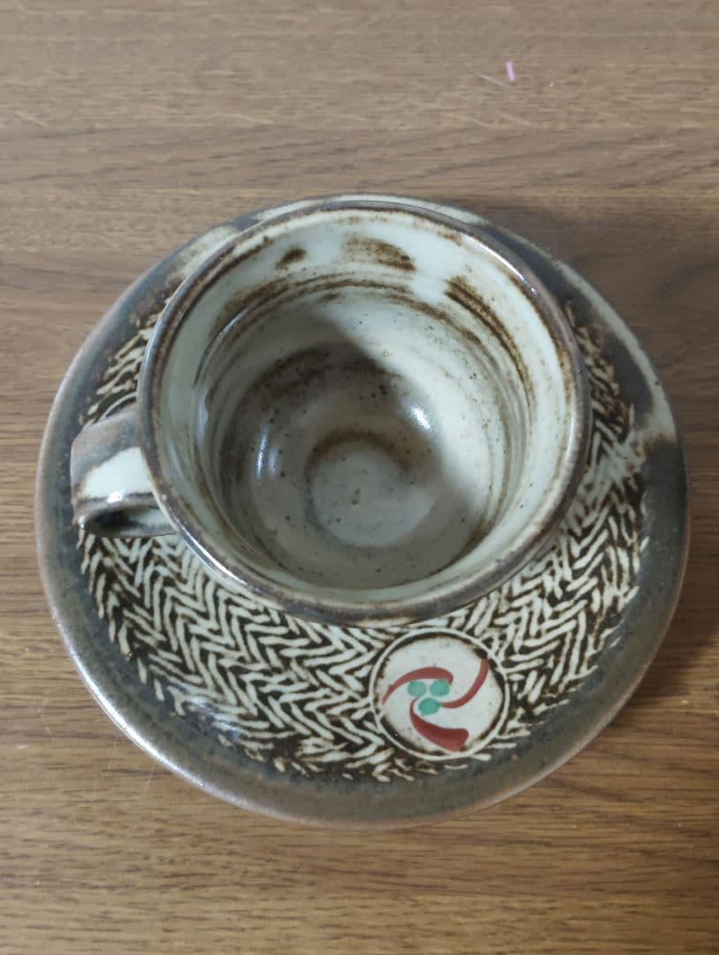 人間国宝　島岡達三　コーヒーカップ&ソーサー　珈琲碗