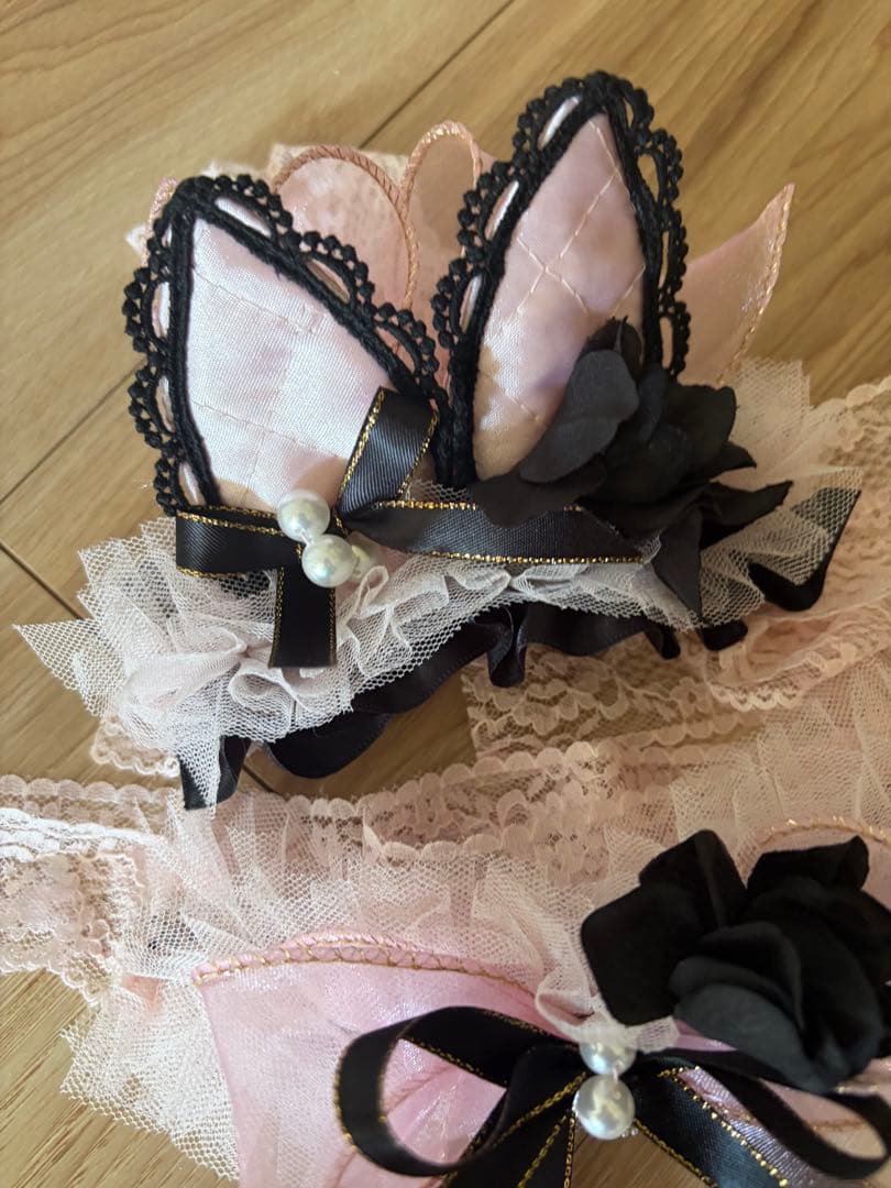 ルルドール　限定うさ耳ヘッドドレス　チョーカーセット　ピンク