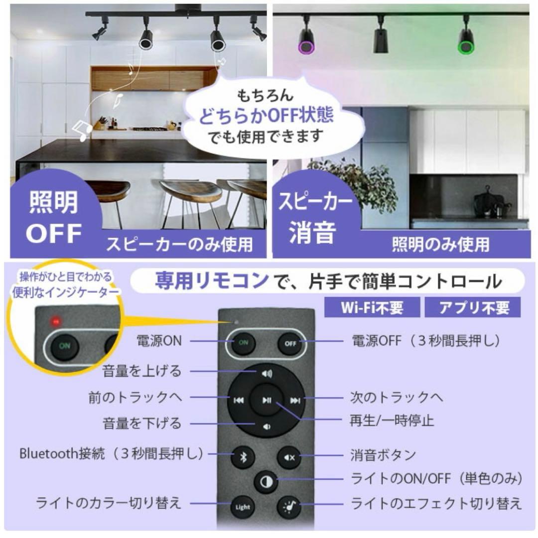 Bluetoothスピーカー 2台セット ダクトレール用（カラー：白）