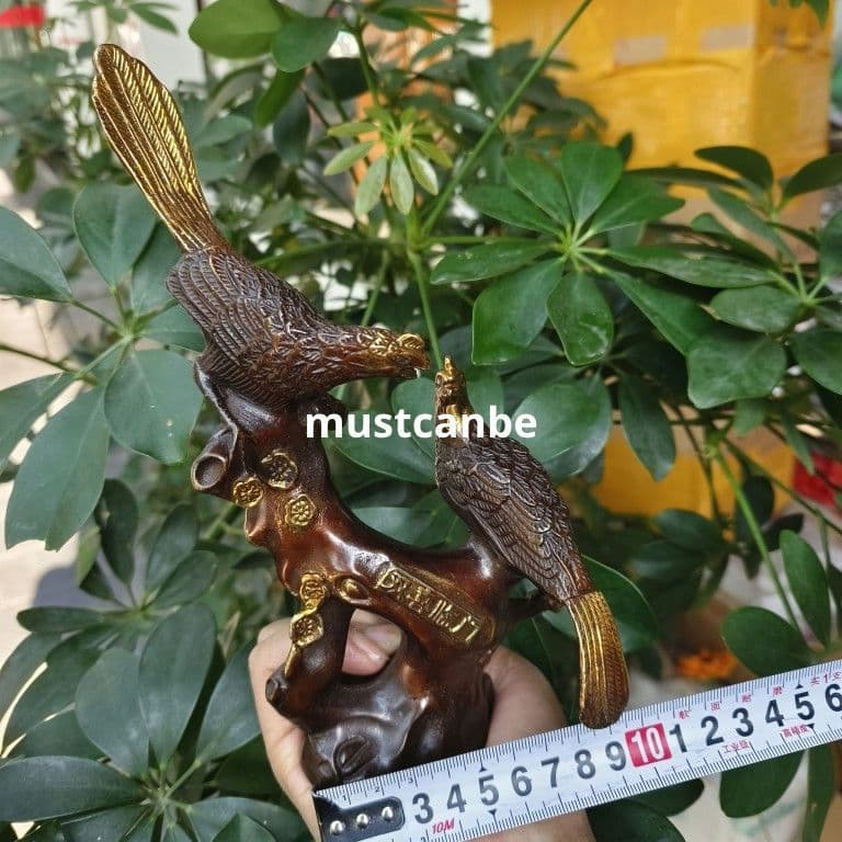 銅製 カササギ登枝 喜上眉梢 双喜臨門 応接間 玄関 茶室 装飾品 工芸品 置物