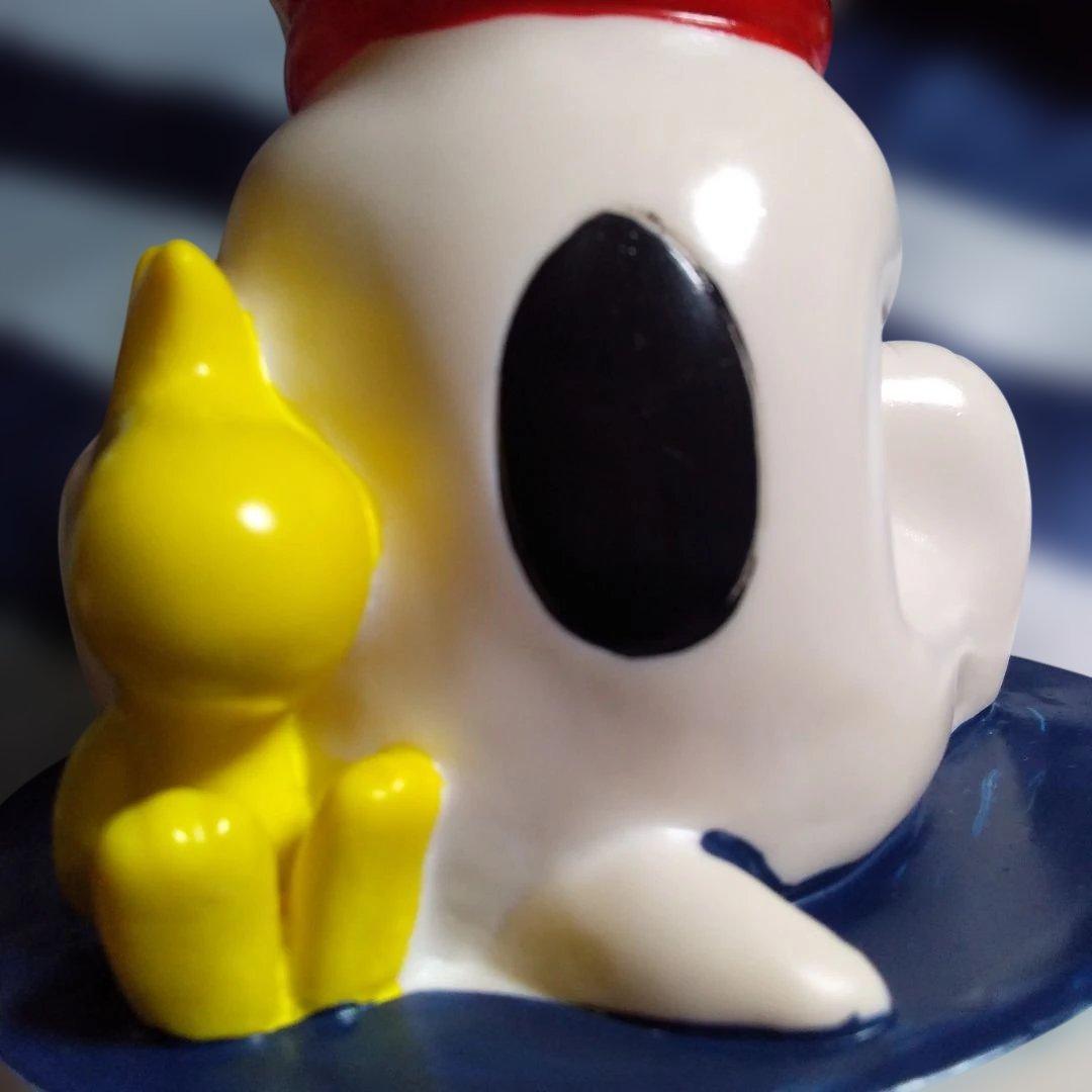 週末限定　スヌーピー＆ウッドストック　タイプライター 　ソフビ貯金箱　レア　美品