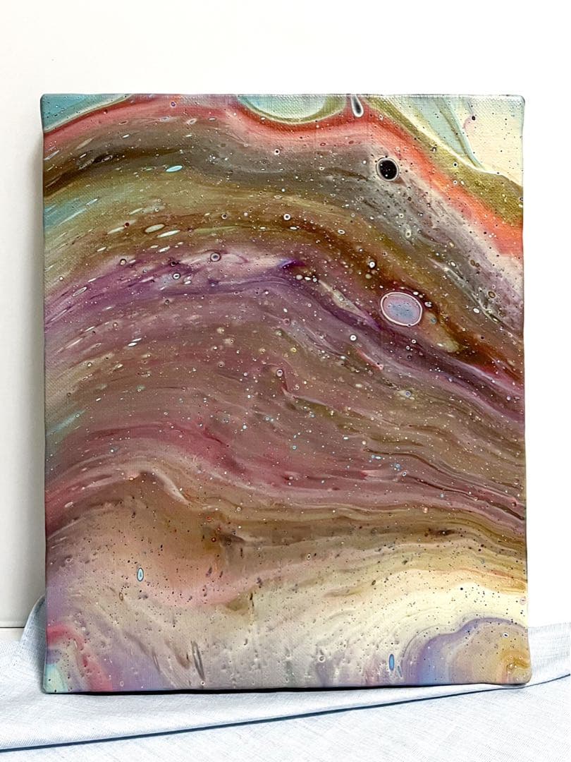 【2022年製作#004】現代アート　抽象画　フルイドアート　アクリル画