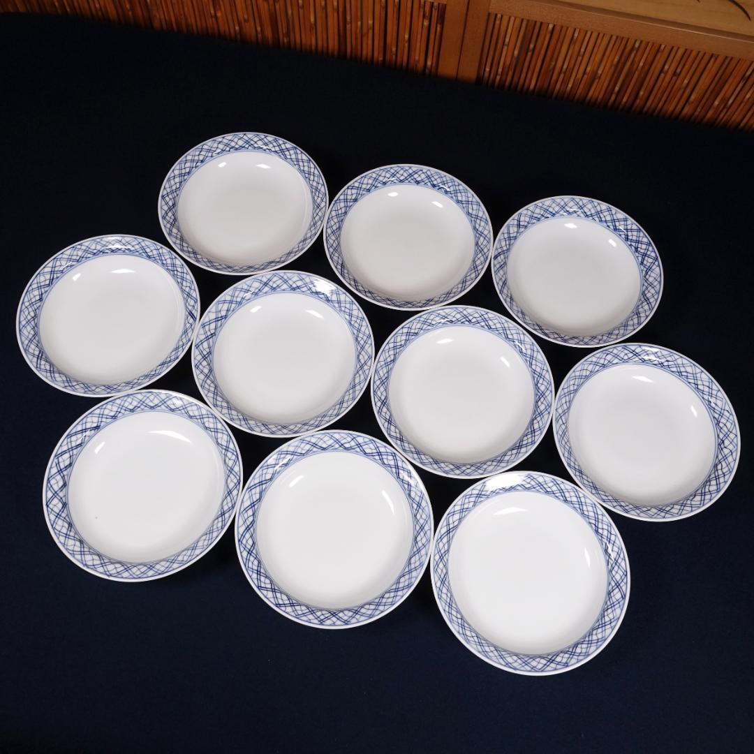 豪華絢爛 宝泉作 金襴手 青海波丸紋 平蓋碗 10客 有田焼