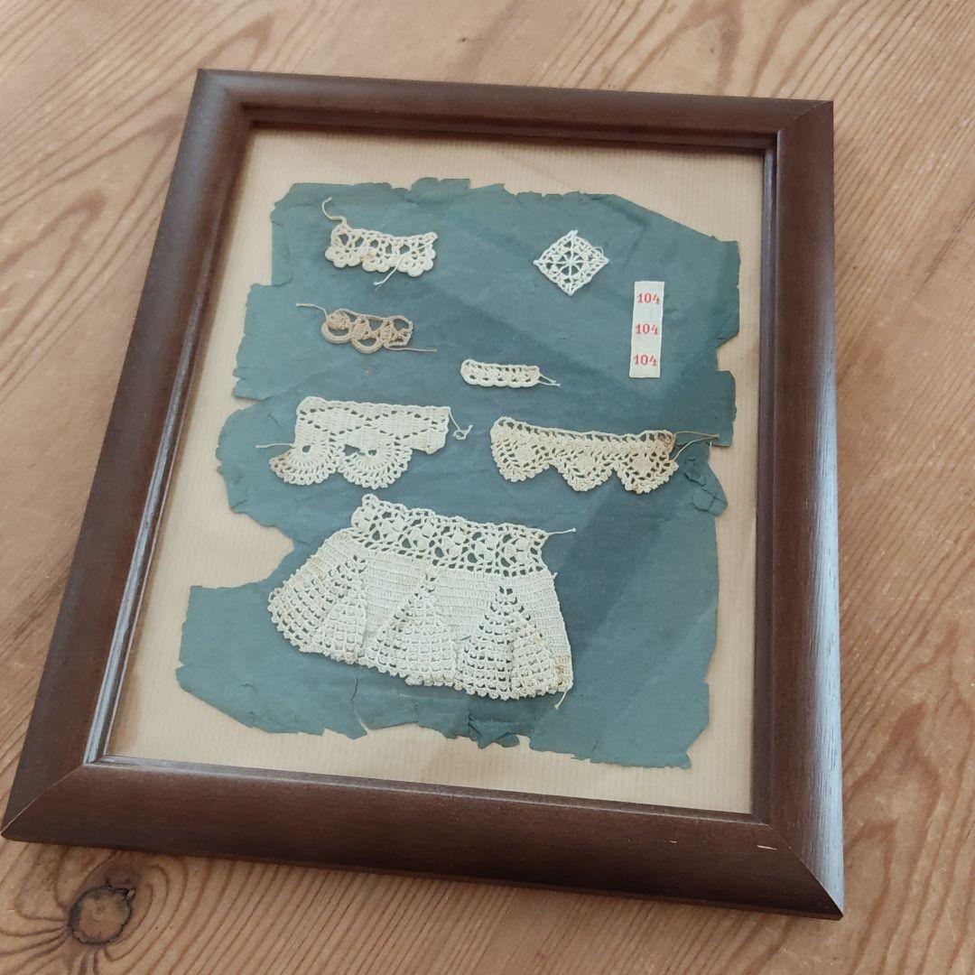 フランス アンティークレース 額装
