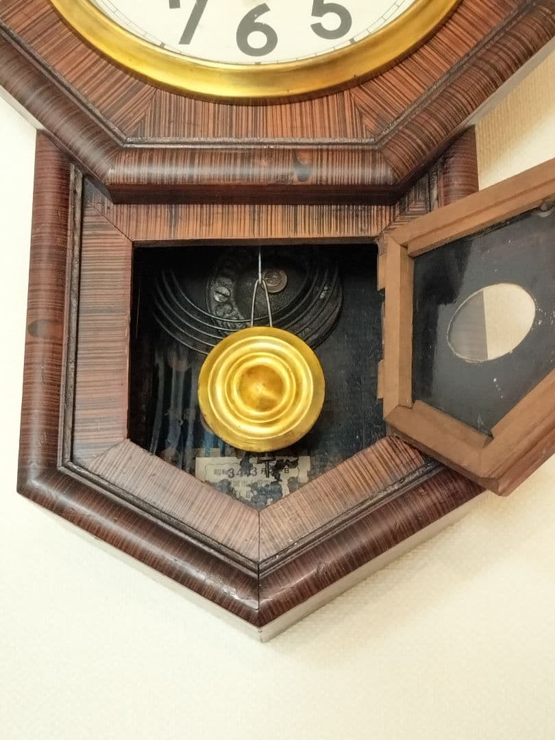 注油・調整・動作確認済 可動品 精工舎 八角柱時計８日巻 掛時計 アンティーク