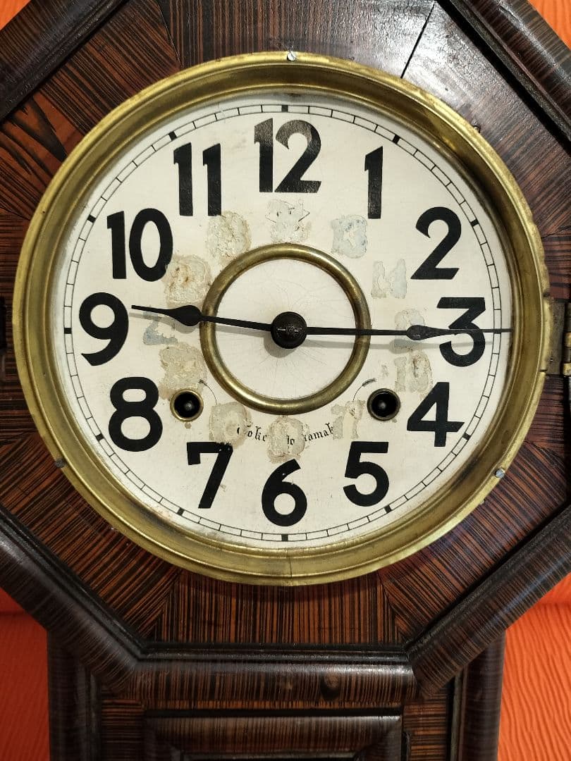 注油・調整・動作確認済 可動品 精工舎 八角柱時計８日巻 掛時計 アンティーク