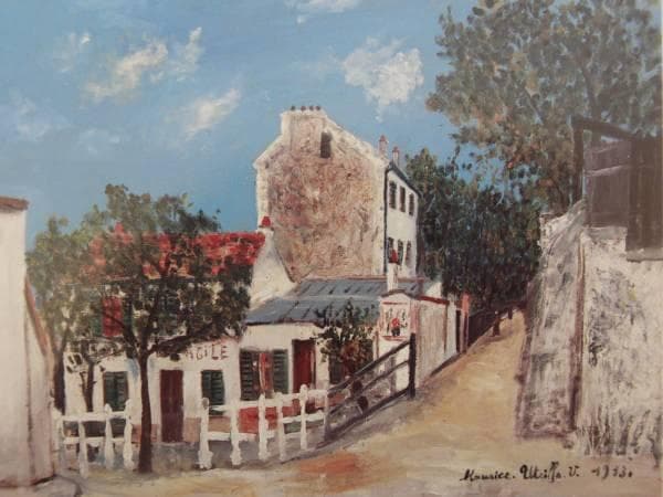 ユトリロ、ラパン・アジル、希少画集画、新品額装付