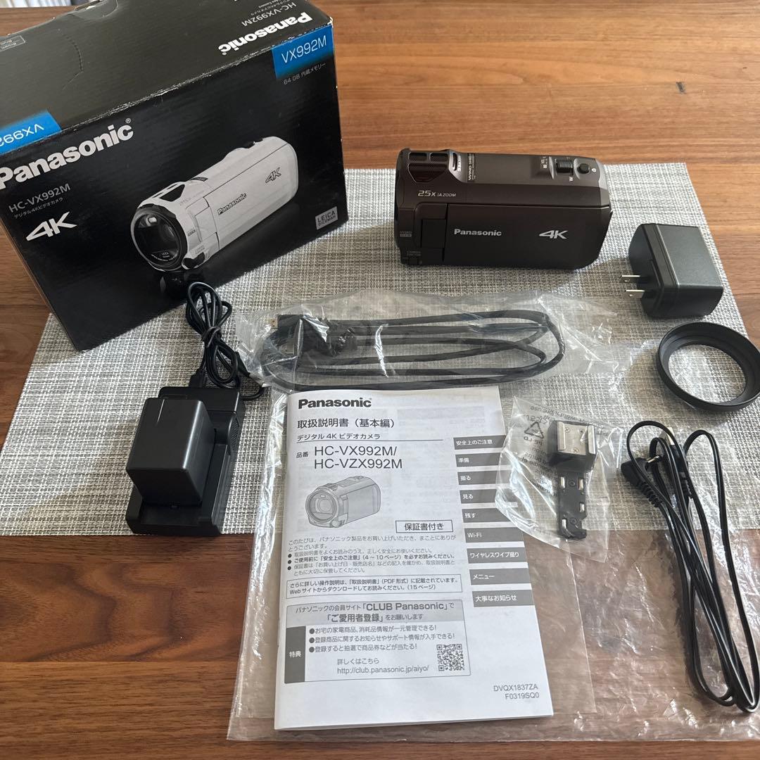 パナソニックデジタル4kビデオカメラ　HC-VX992M 中古美品