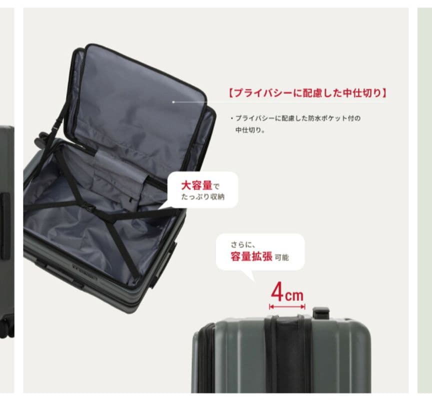 【ぶたバラ】多機能フロントオープンキャリーケース レジェンドウォーカー