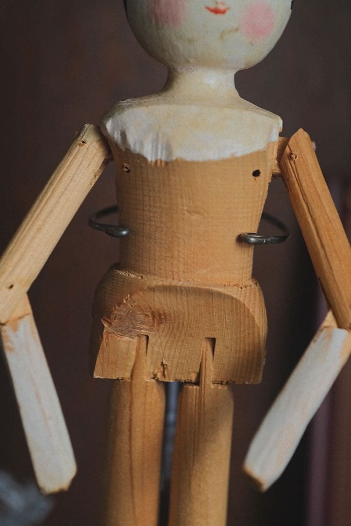 アンティーク ペグドール ウッデンドール 木製人形 ドイツ オランダ