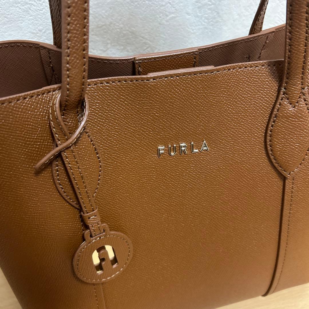 【美品】FURLA バッグ ブラウン