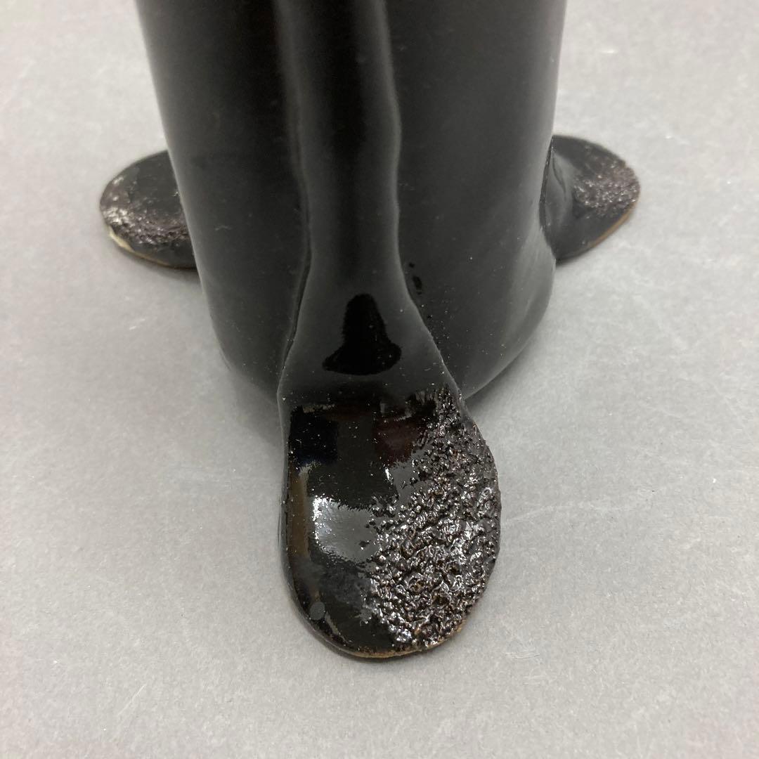 花器　黒釉花器　作　鈴木育児　共箱　S089KYK