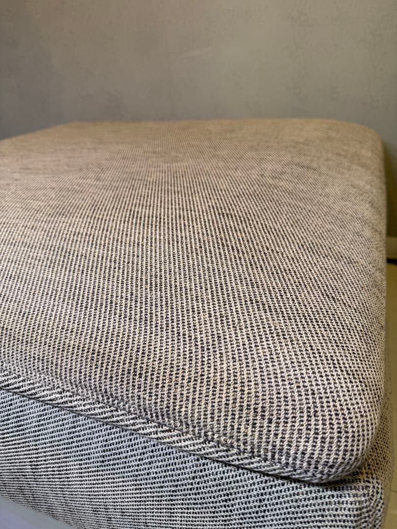 ①IKEA ソーデルハムン オットマン、ヴィーアルプ ベージュ/ブラウン