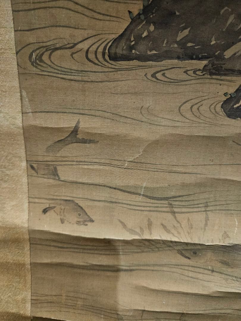 花鳥図　 清代 中国画　絹本　無落款