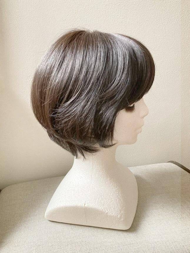 じゅん　マリブ　人毛MIX　医療用ウィッグ 　レイヤーショートボブ