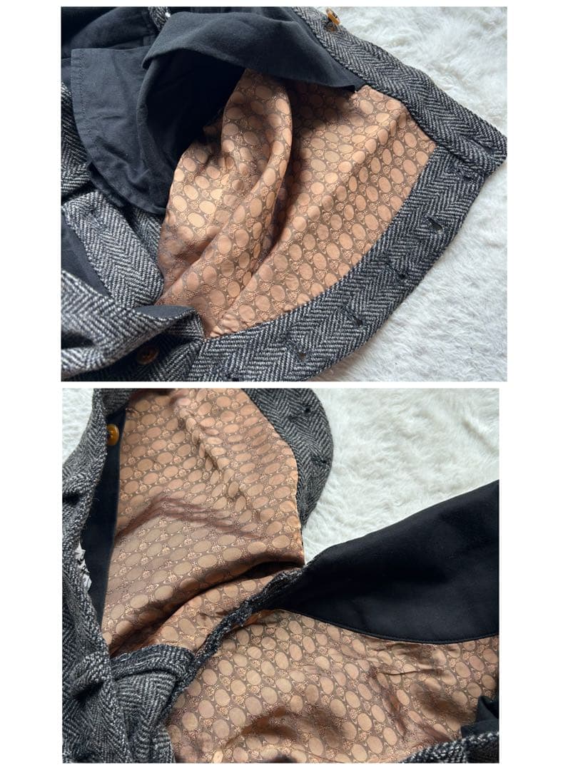 極美品✨ヴィヴィアンウエストウッドマン サルエルパンツ ヘリンボーン グレー S