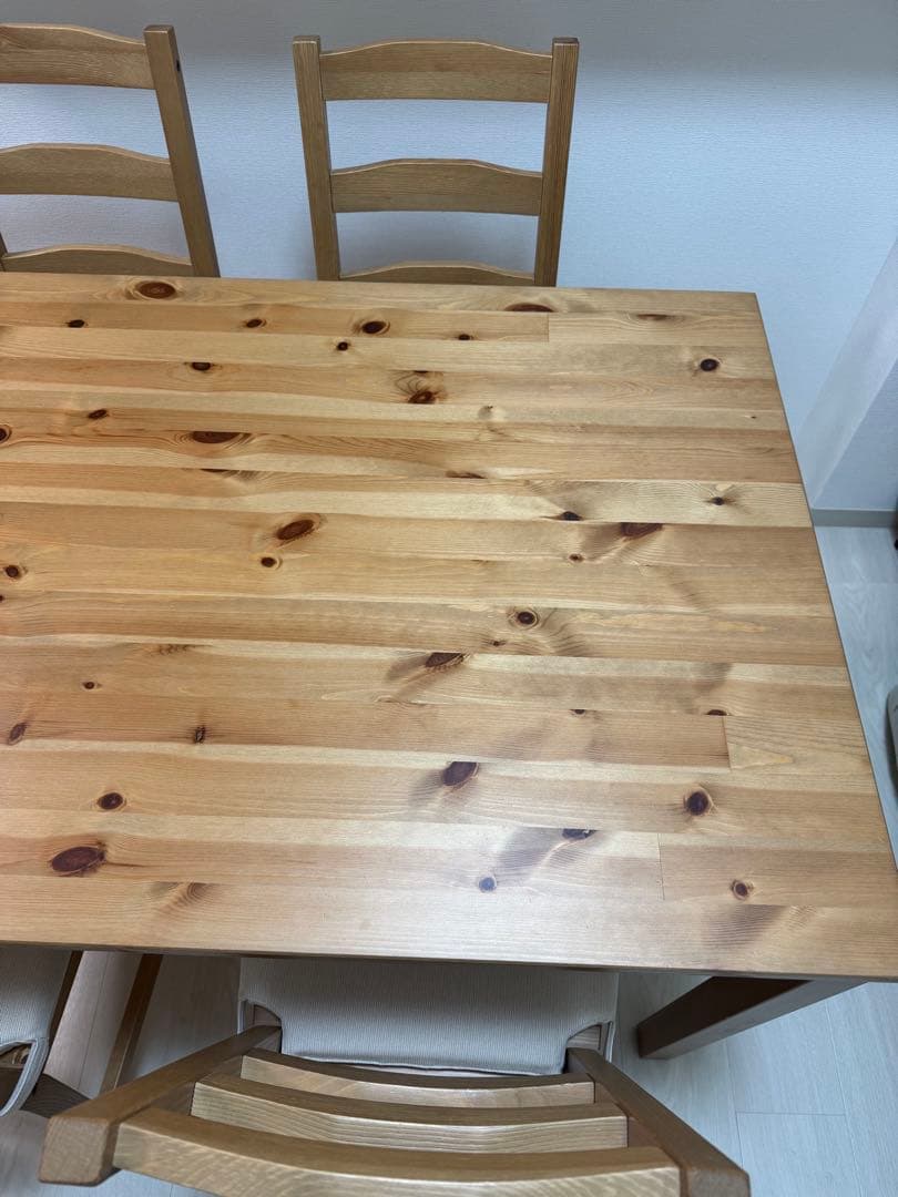 【引き取り限定】IKEA ヨックモック ダイニングテーブル＋椅子4脚セット