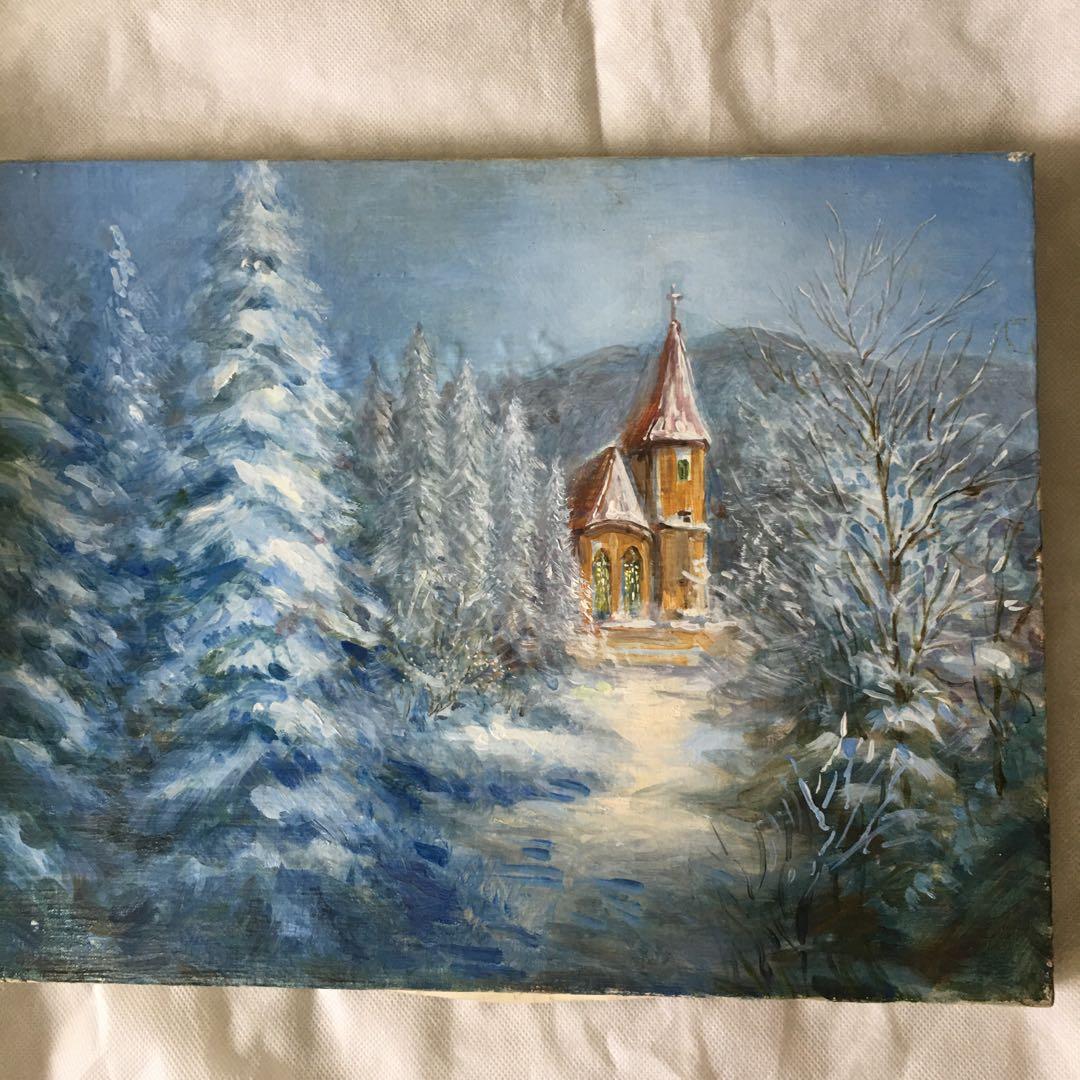 油絵手描き作品