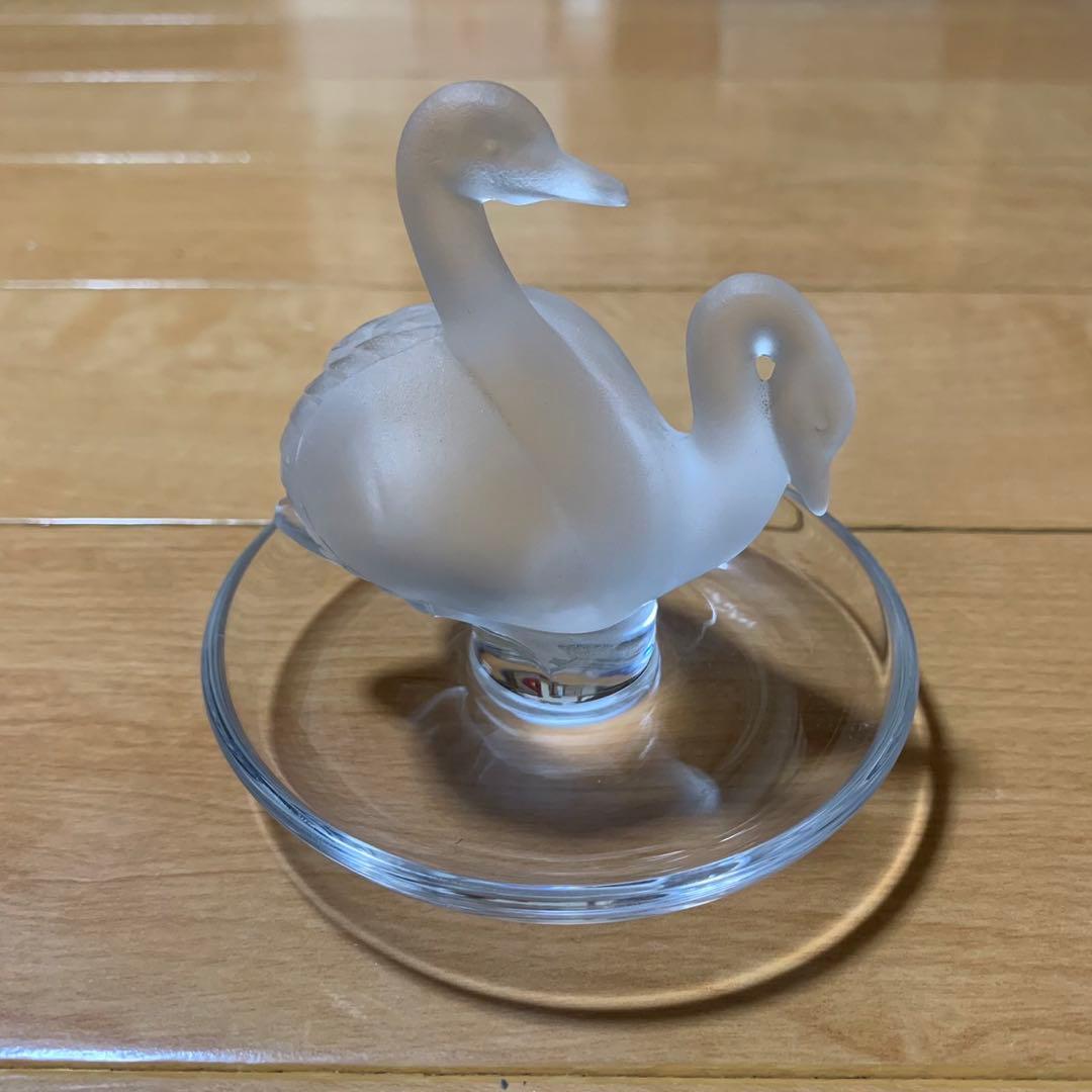 希少 ラリック 2羽の白鳥 リングトレイ クリスタル 箱無し