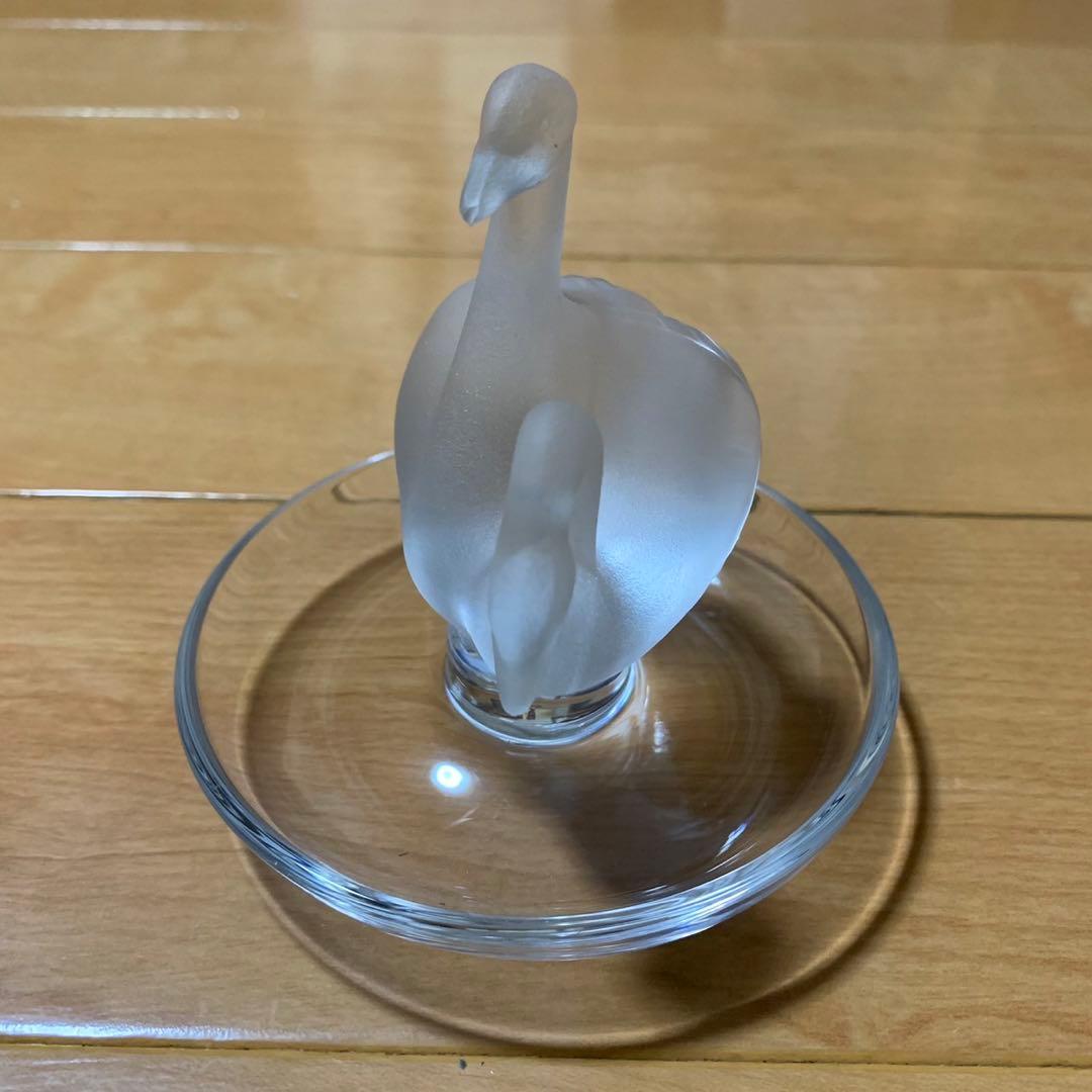 希少 ラリック 2羽の白鳥 リングトレイ クリスタル 箱無し