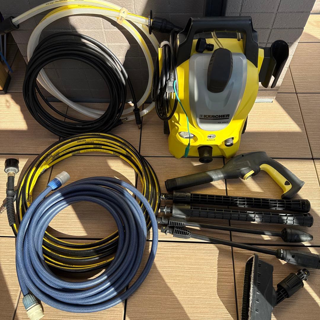 Kärcher K3 高圧洗浄機 延長高圧ホース・水道ホース付60Hz西日本