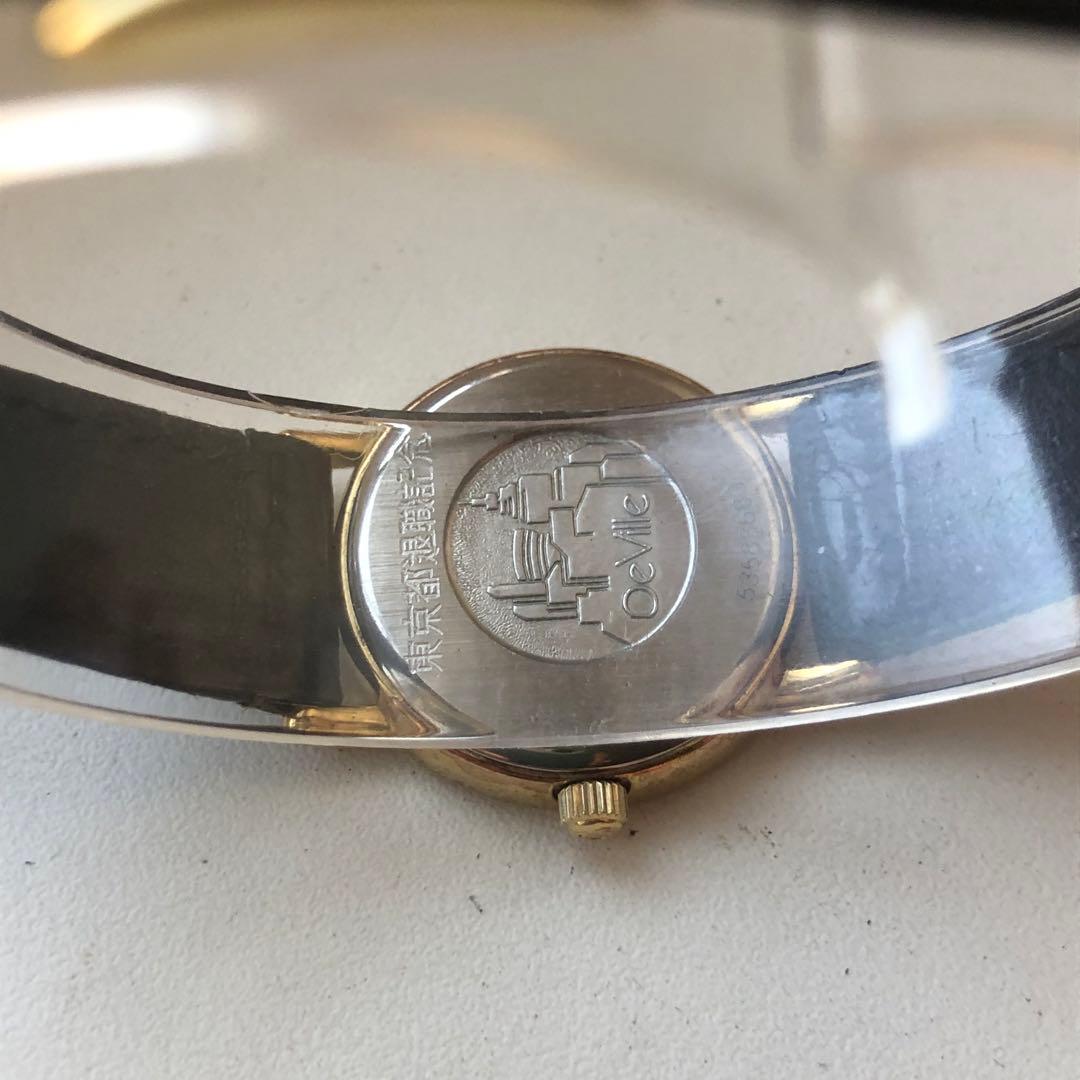 【美品】オメガ　OMEGA パール文字盤　レザーバンド　腕時計