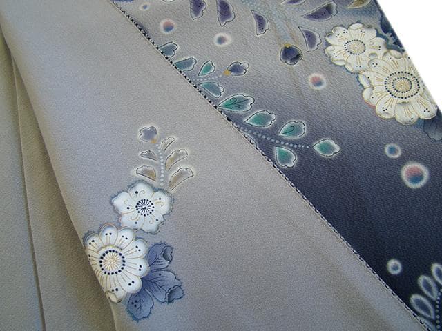 値下げ交渉ＯＫ！作家物 極上ちりめん 辻が花 訪問着 正絹 Ｂ８２６