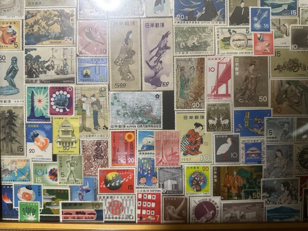 日本郵便 切手額縁 アンティーク/昭和レトロ