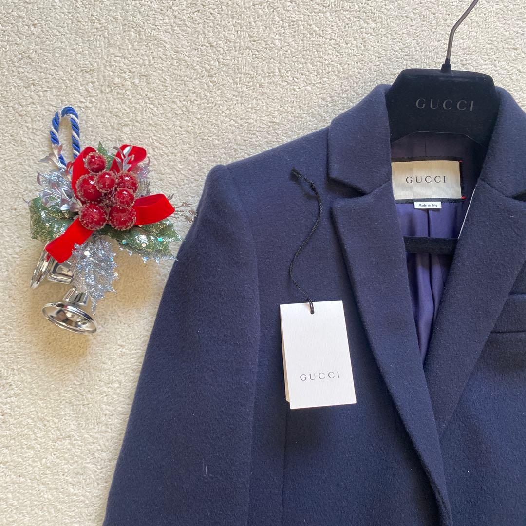 美品⭐︎【GUCCI 】チェスターコート ネイビー 36