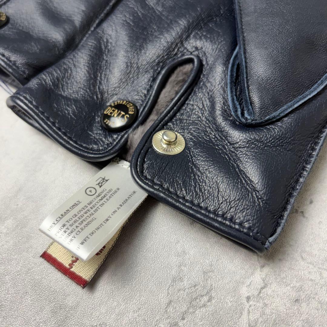 新品未使用 イングランド製 DENTS デンツ ラビットファー レザーグローブ