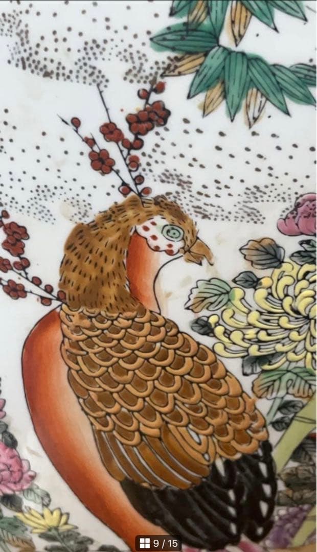 【セール】極上品　希少★飾壺 蓋付き壺 沈香壺 金襴極彩色 花鳥高さ約130cm