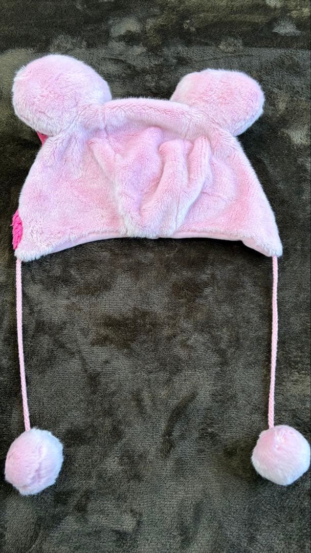 【R様】ディズニーリゾート購入 ミニー風 耳付き帽子 58cm ピンク