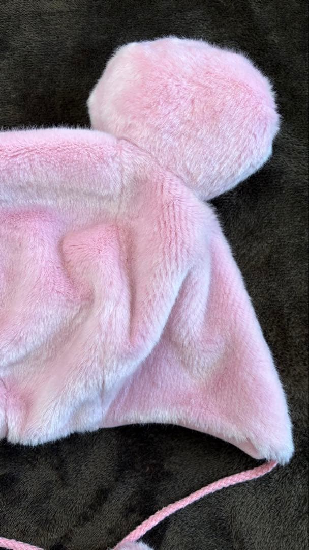 【R様】ディズニーリゾート購入 ミニー風 耳付き帽子 58cm ピンク