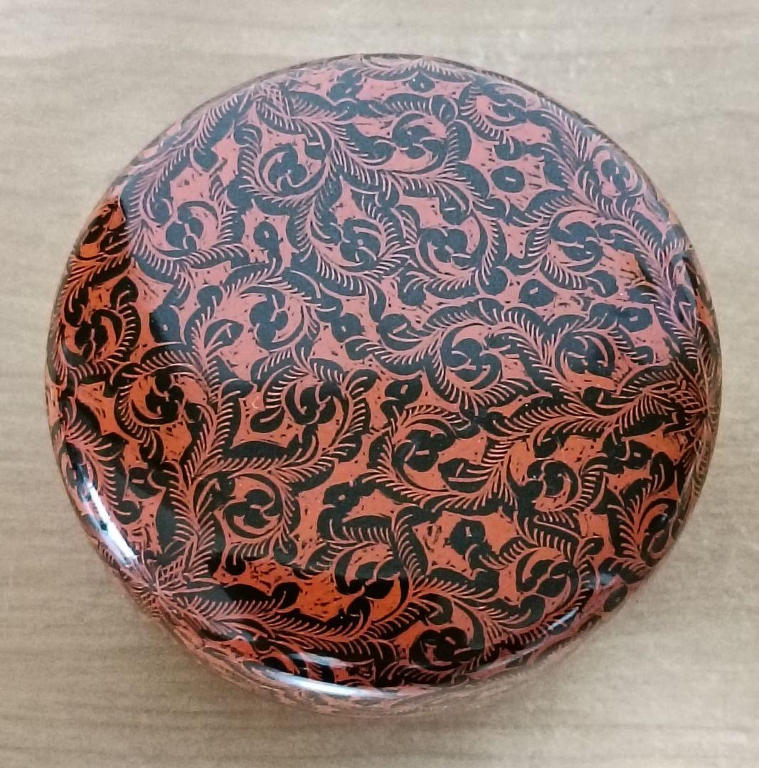 富山昇斎作 蒟醤塗 棗　共箱ウコン布付　　茶道具