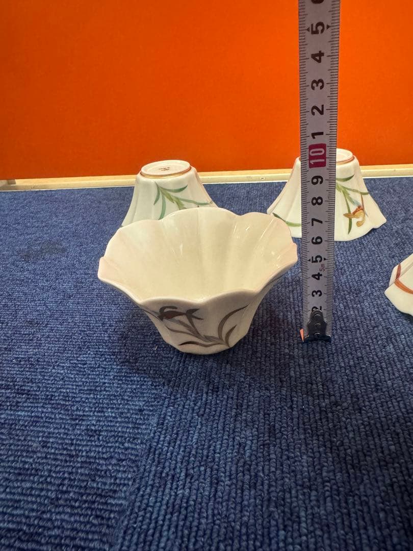 1658 香蘭社　花型鉢　5客　未使用