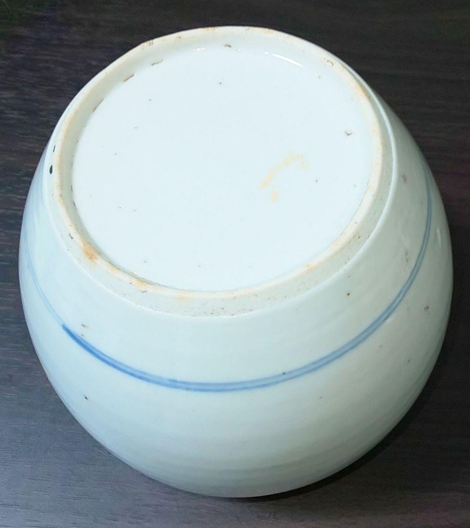 中国美術 清時代 白磁染付花蝶文様 陶磁器茶壷