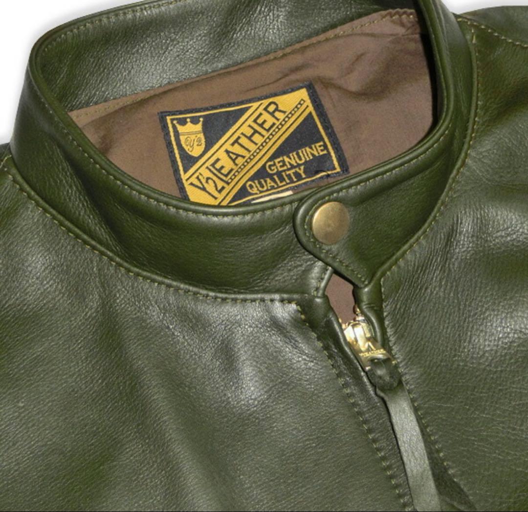 N*ん様 【ディアのような質感】Y2 Leather 水染カウオイル オリーブ4